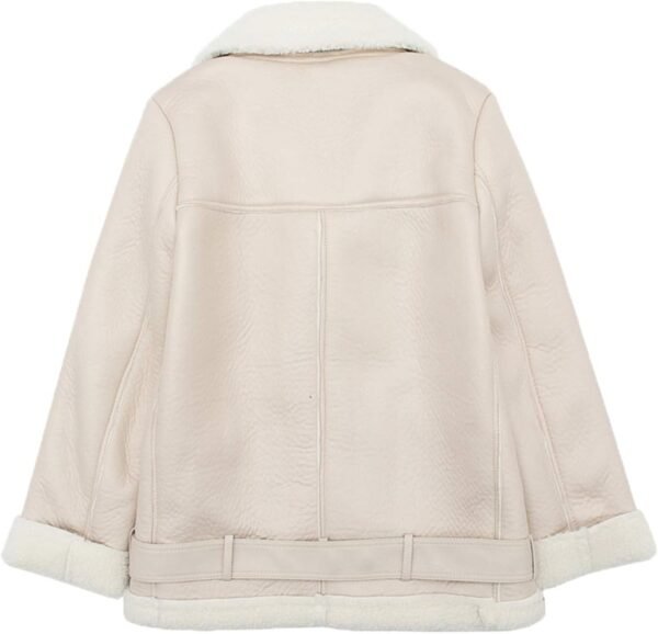 Shearling Leather Fashion Jacket - Image 2