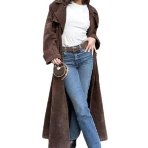 Women Leather Long Coat