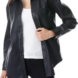 Women Leather Shirt