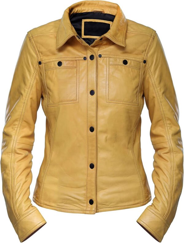 Women Leather Shirt
