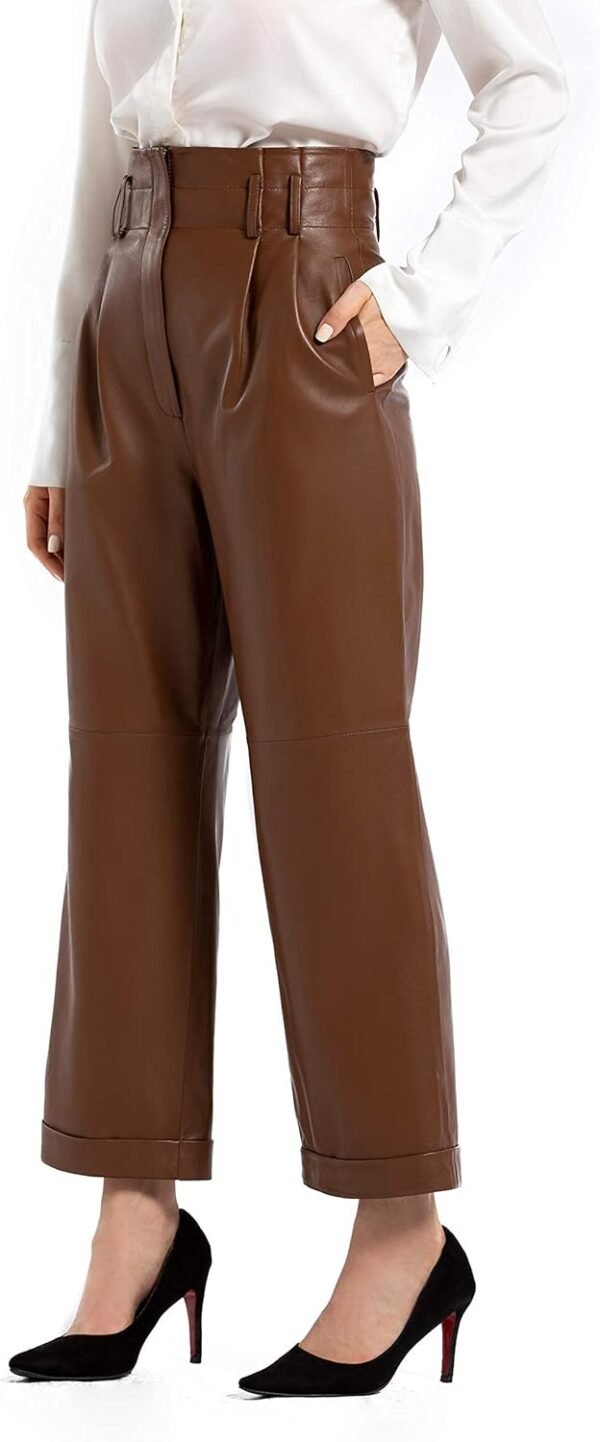 Women Leather Pants - Image 2