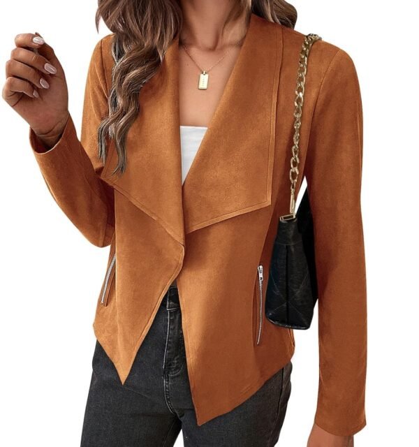Women Suede Jacket - Image 3