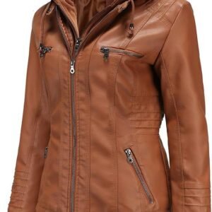 PU leather jacket