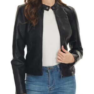 PU leather jacket
