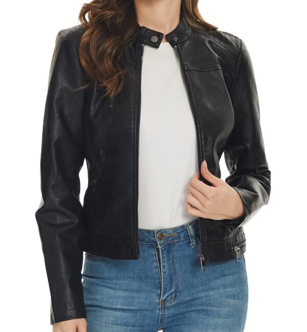 PU leather jacket
