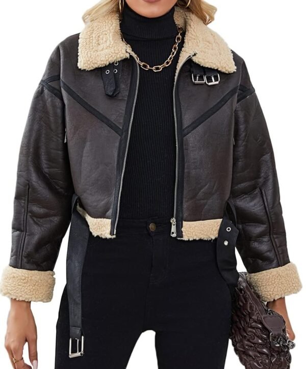 Shearling Leather Fashion Jacket