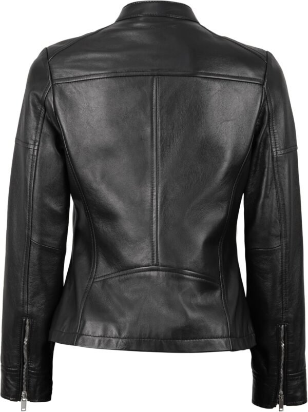 Women Biker Leather Jacket - Image 2