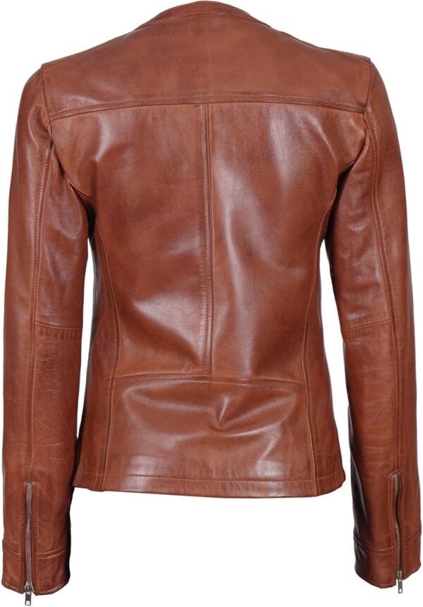 Women Biker Leather Jacket - Image 2
