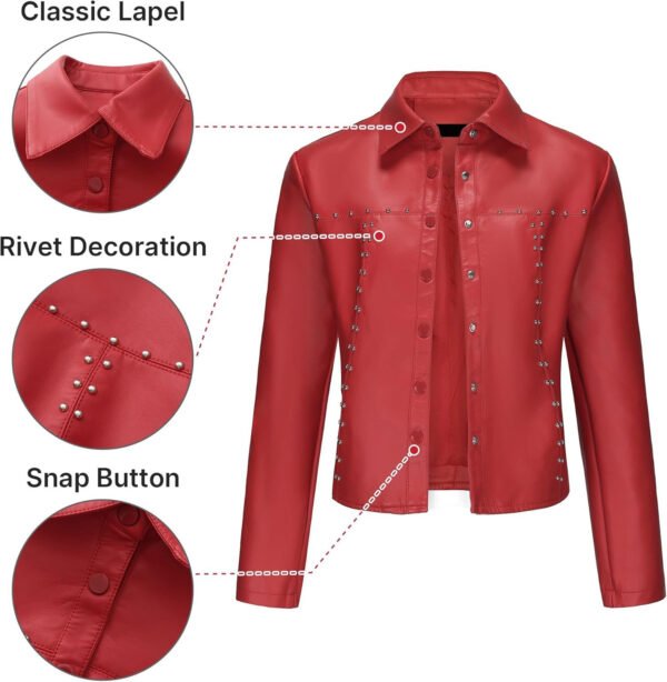PU leather jacket - Image 3