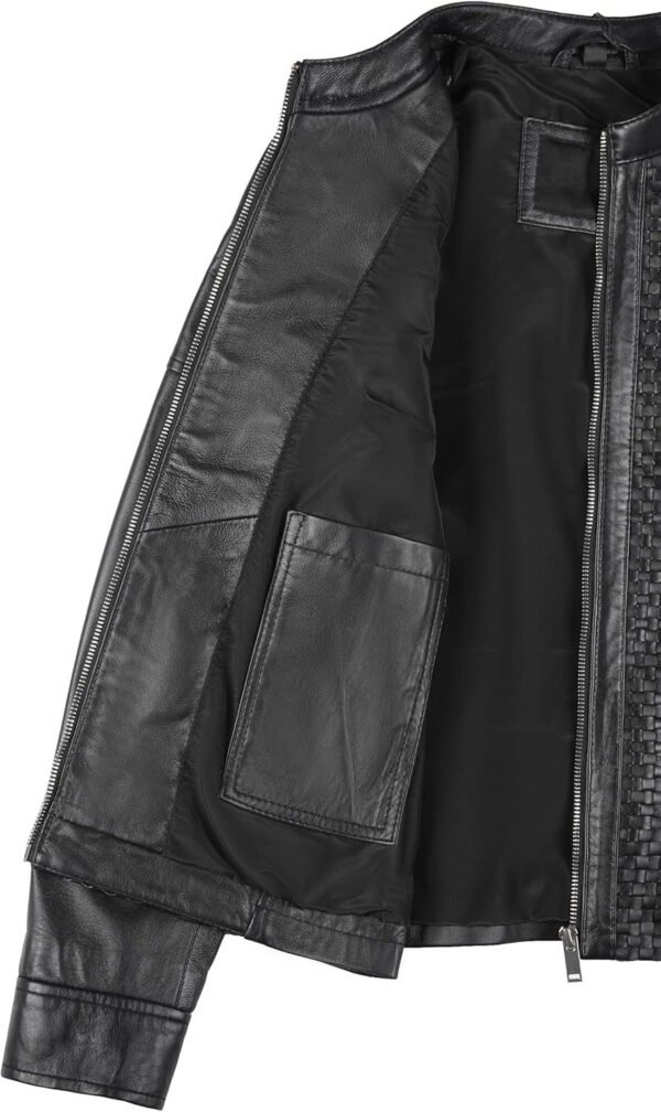 Women Biker Leather Jacket - Image 3