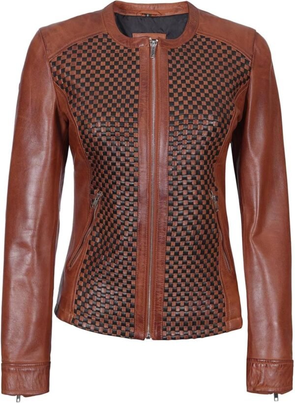 Women Biker Leather Jacket - Image 3