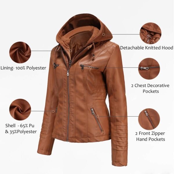 PU leather jacket - Image 3