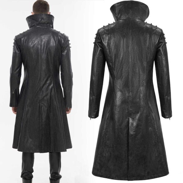 Leather Long Coat - Image 2