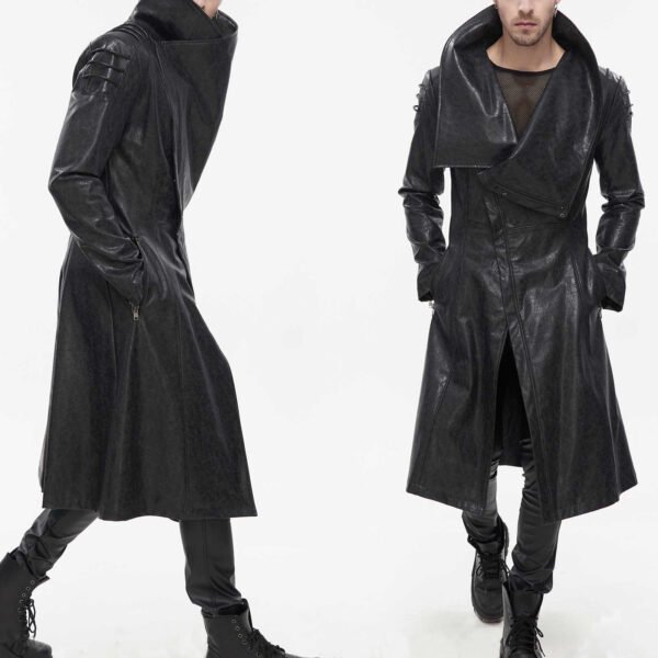 Leather Long Coat - Image 3
