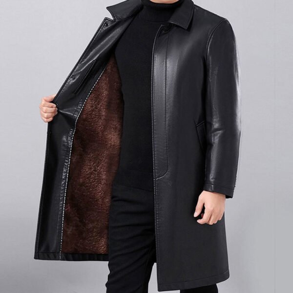 Leather Long Coat - Image 3